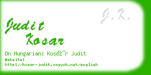 judit kosar business card